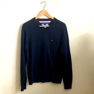 TOMMY HILFIGER NAVY BLUE SWEATER